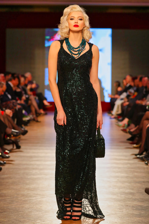 Rochie tull paietat T-57